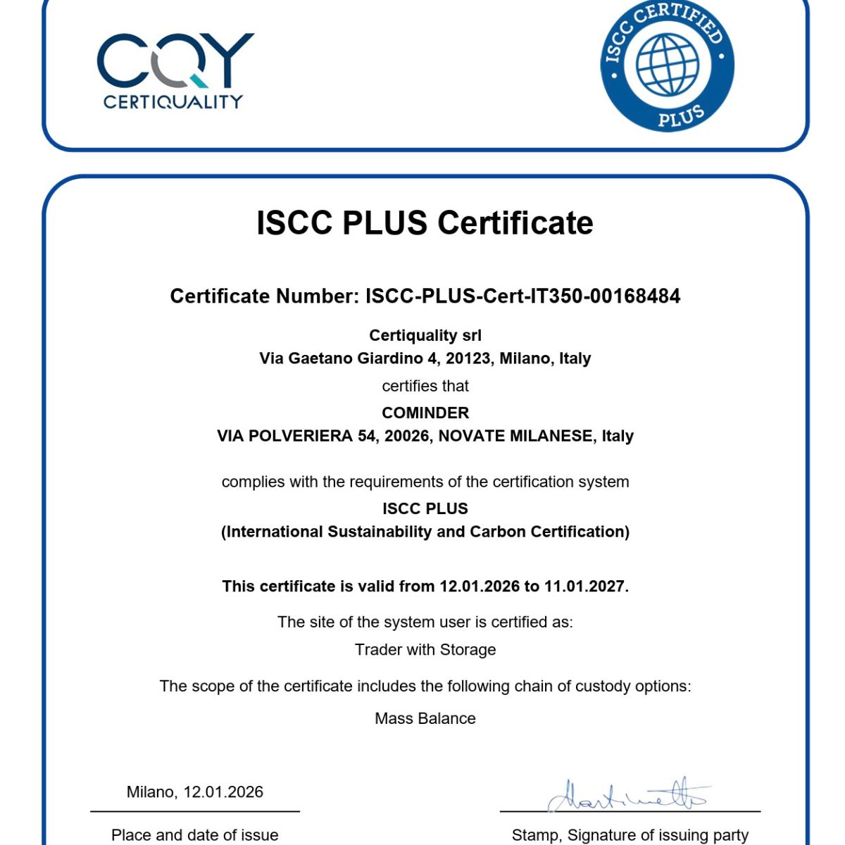 Certificazione ISCC PLUS: cosa significa per la vendita di prodotti sostenibili