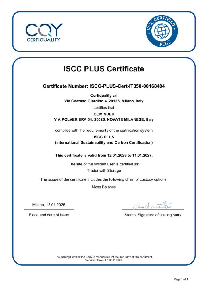 Certificazione ISCC PLUS: come cambia la gestione delle materie prime sostenibili